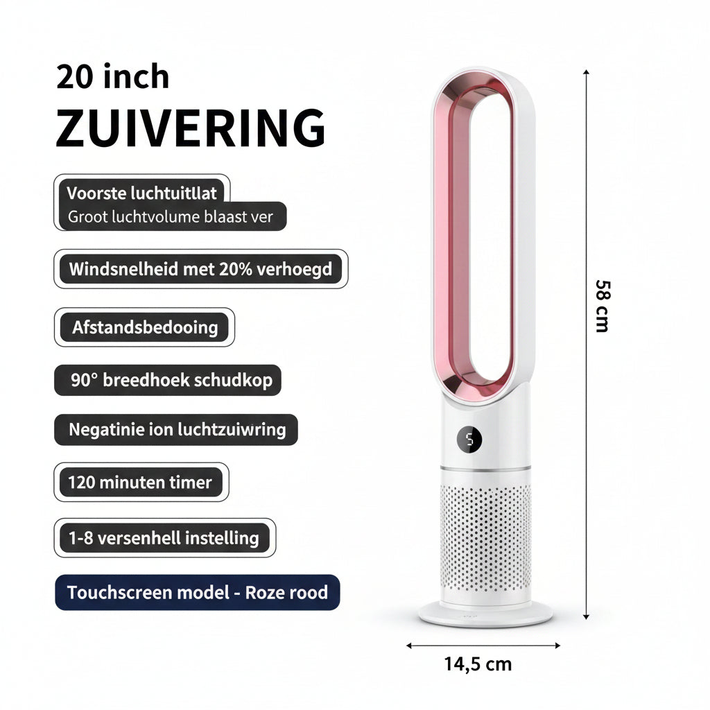 Bladeless Fan For Home Air Purification Circulation Ultra Silent Cooling Tower Fan Dorm Use