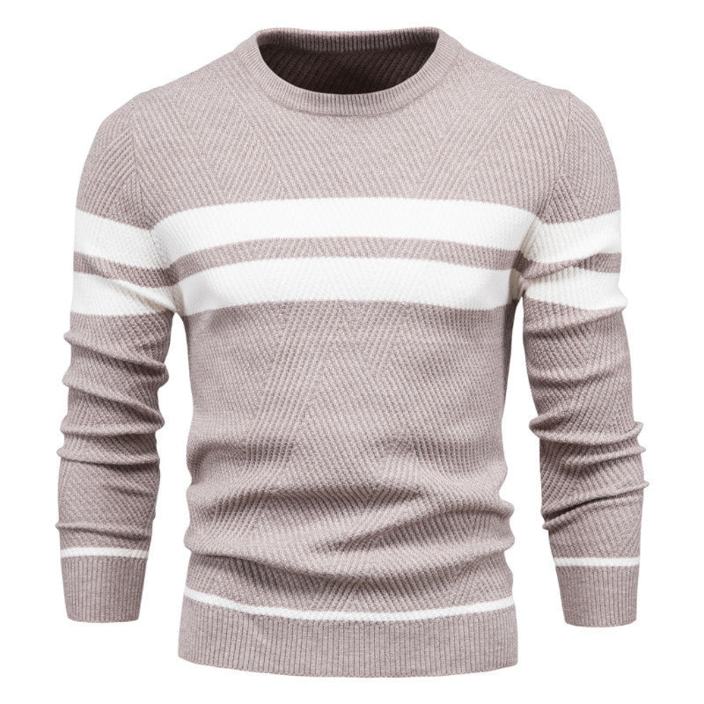 Casual Gestreepte Trui Voor Mannen Met Regular Fit — afbeelding 1