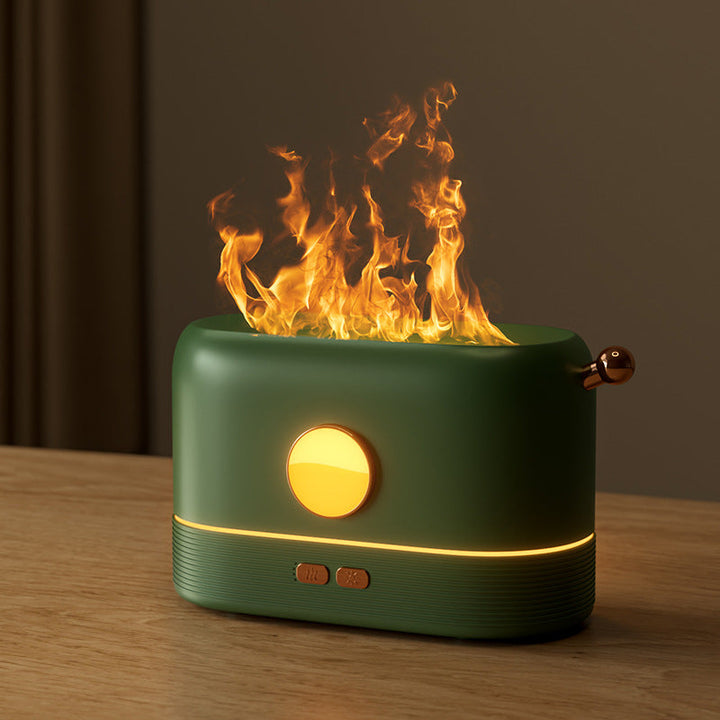 Compacte vlam diffuser op USB met watertank van 200 ml
