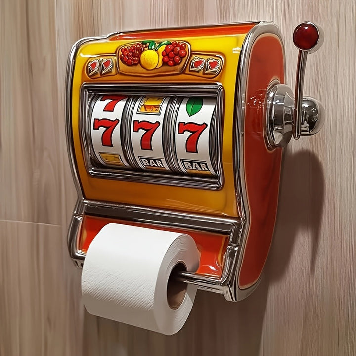 Jackpot Toiletpapierhouder – Gokautomaat Design & Wandmontage