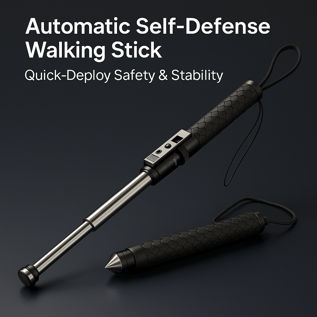 Automatische Wandelstok voor Zelfverdediging met Stabiliteitsondersteuning