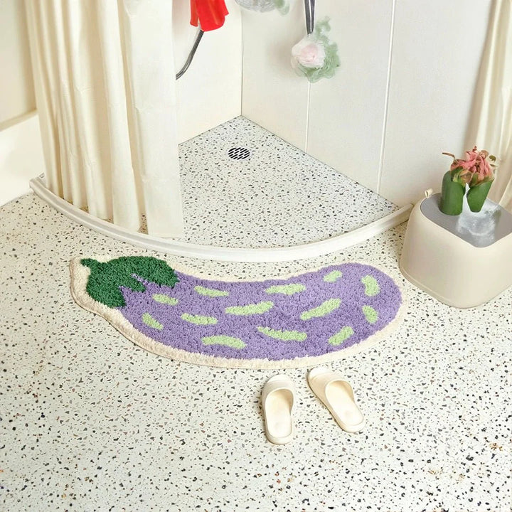 Antislip Badmat met Banaan- of Aubergine-Design - ZestPad