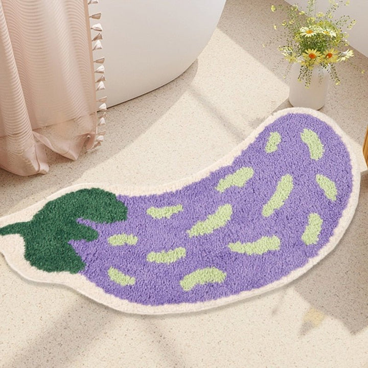 Antislip Badmat met Banaan- of Aubergine-Design - ZestPad