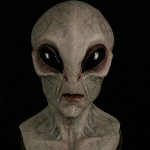 Realistisch CosmicMorph Aliëngezicht | Halloweenkostuum-accessoire, volledig handbeschilderd