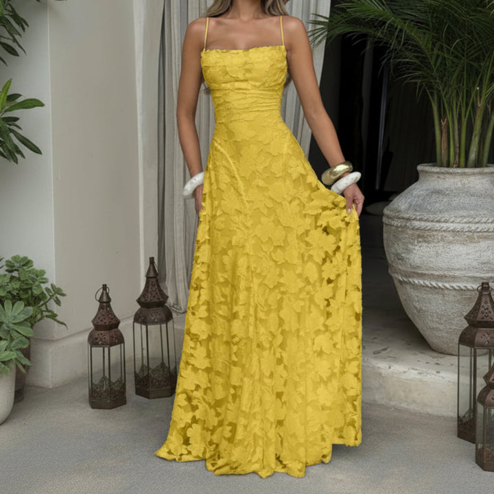 Summer Women's Sexy Sling Chiffon Elegant Backless Dress