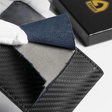 Slim RFID-portemonnee voor heren | Leren kaarthouder | Zwart