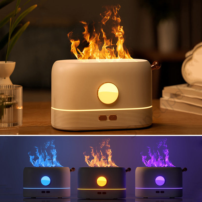Compacte vlam diffuser op USB met watertank van 200 ml
