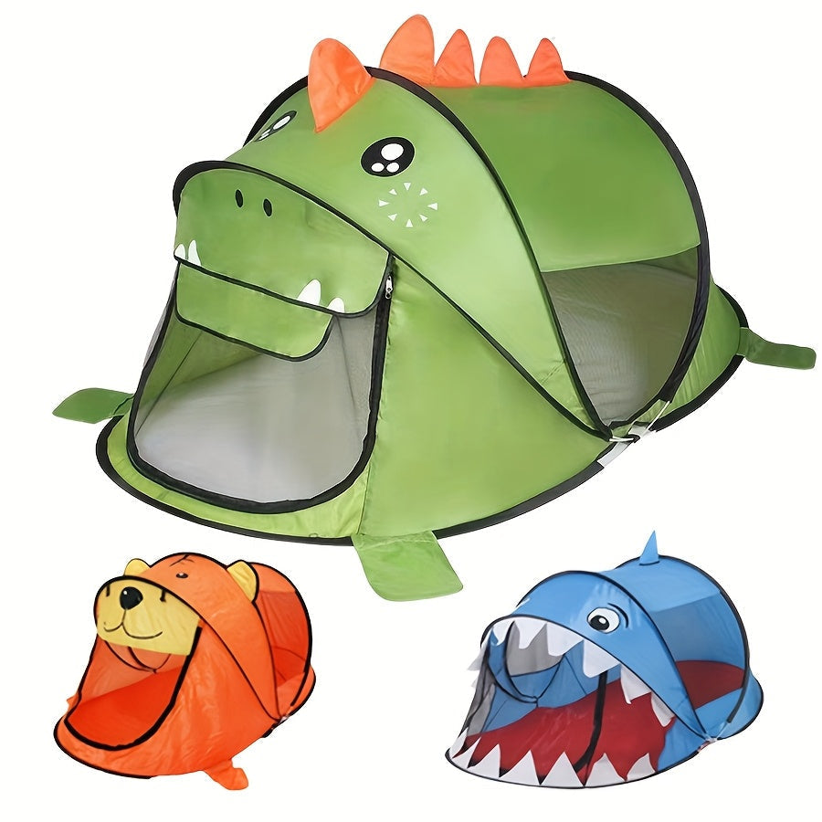 Set pop-up speeltenten voor kinderen met dinosaurussen, haaien en beren met UPF 50 zonbescherming – Ademend en draagbaar voor baby's en peuters