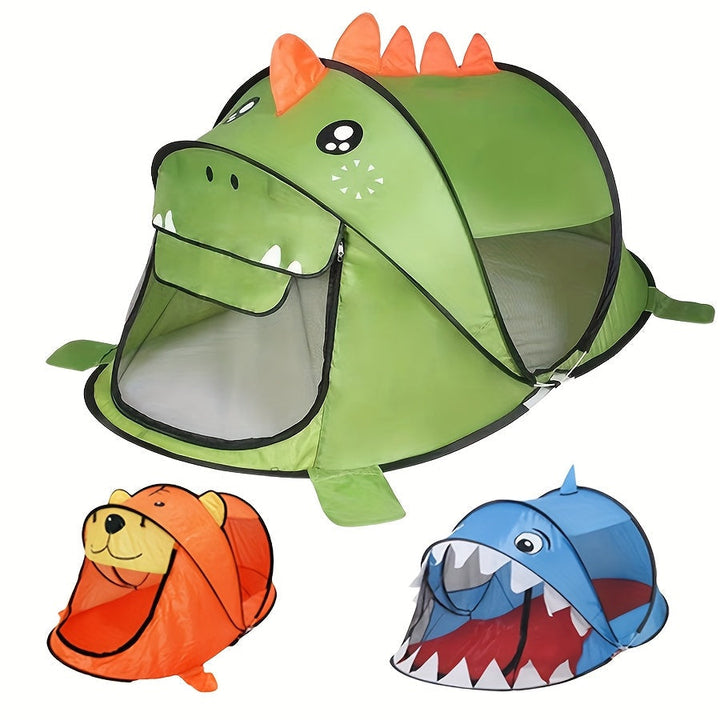 Set pop-up speeltenten voor kinderen met dinosaurussen, haaien en beren met UPF 50 zonbescherming – Ademend en draagbaar voor baby's en peuters