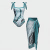 Badpak Set met Pareo & Abstracte Print