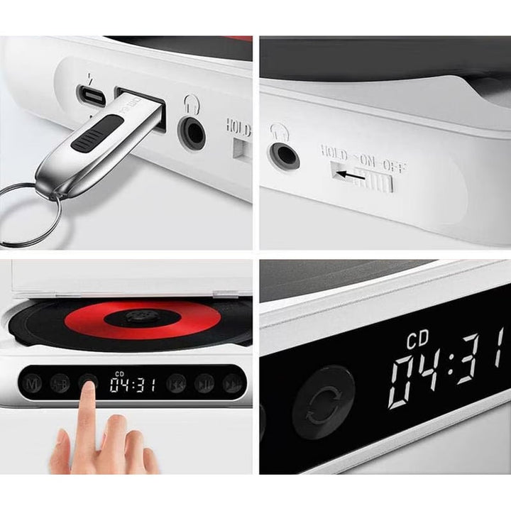 Draagbare bluetooth-cd-speler met hifi-geluid – 4 kleuren