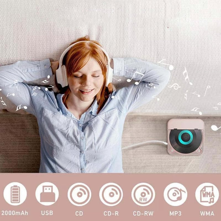 Draagbare bluetooth-cd-speler met hifi-geluid – 4 kleuren