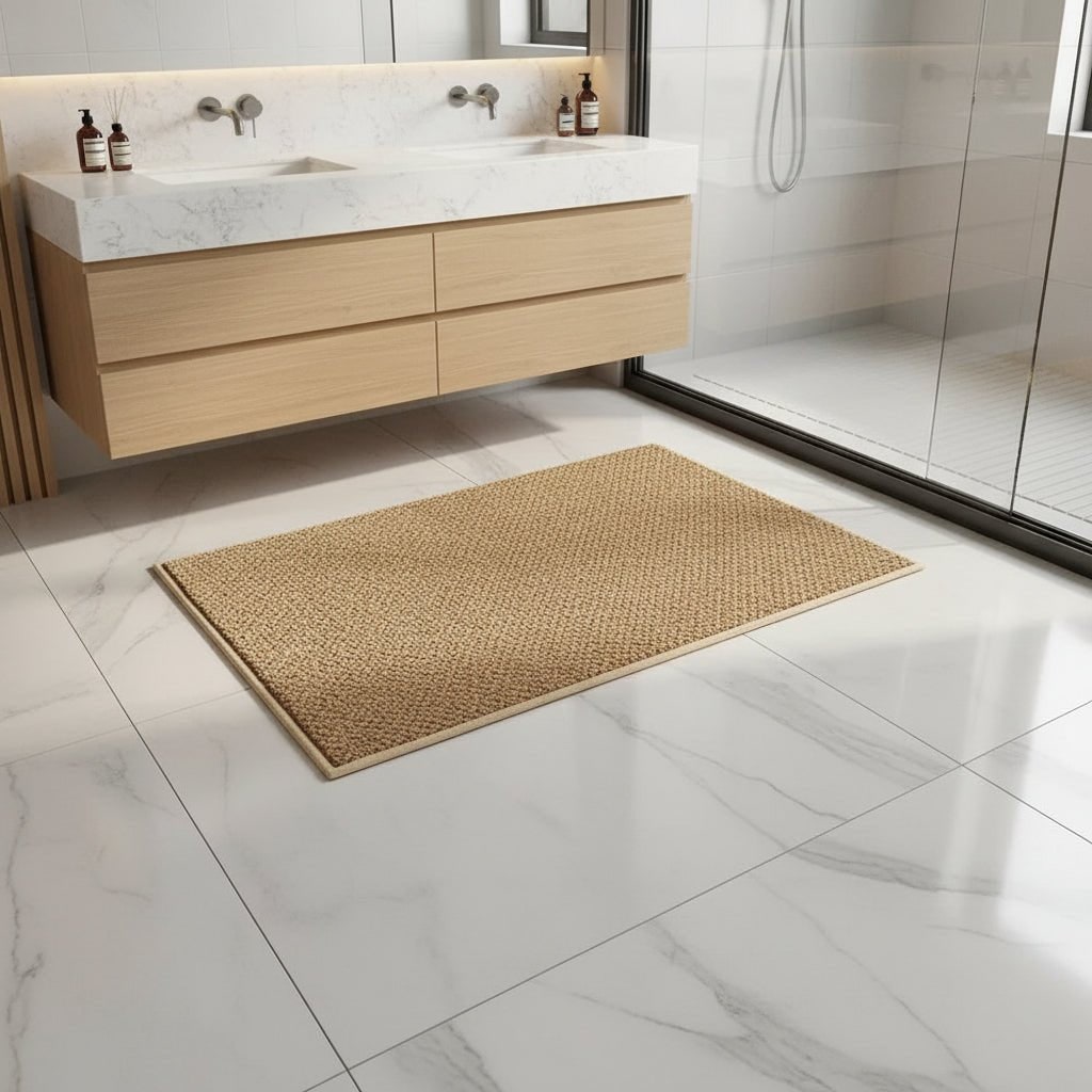 Badmat vloer binnen deur absorberend gestructureerde lusvezel sneldrogend badkamer