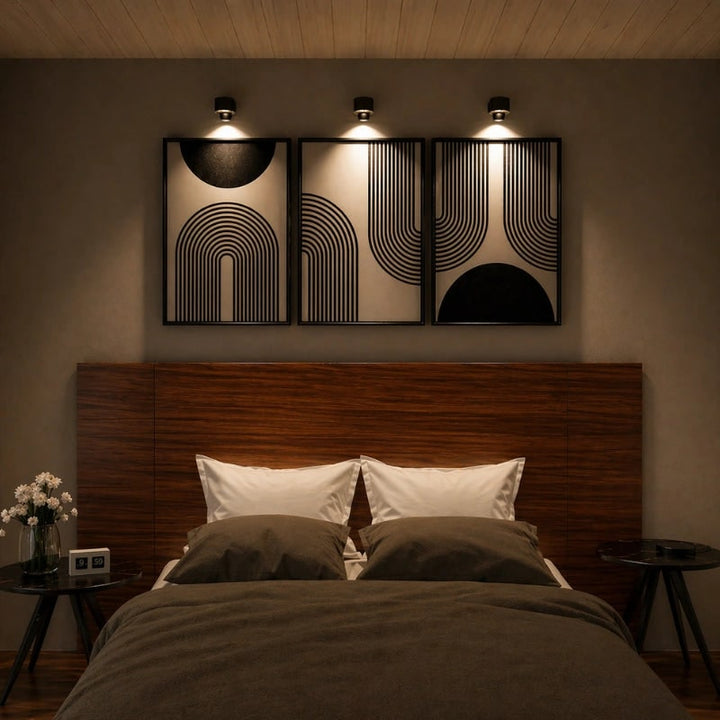 Draadloze wandlamp op batterijen, oplaadbaar, LED, magnetisch, verstelbaar