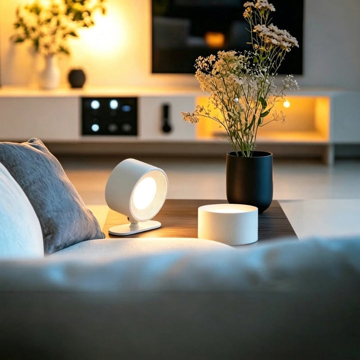 Draadloze wandlamp op batterijen, oplaadbaar, LED, magnetisch, verstelbaar