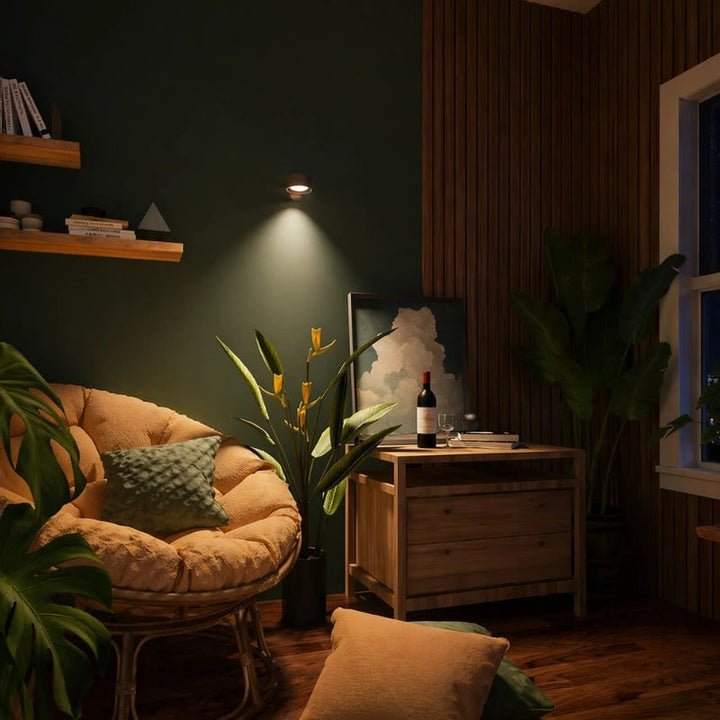 Draadloze wandlamp op batterijen, oplaadbaar, LED, magnetisch, verstelbaar