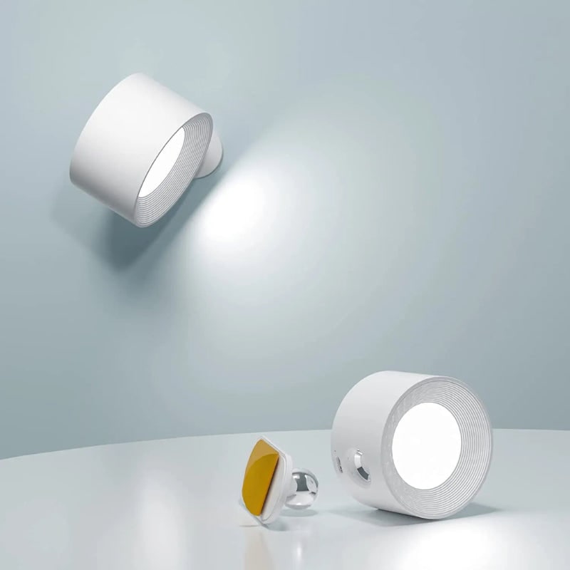 Draadloze wandlamp op batterijen, oplaadbaar, LED, magnetisch, verstelbaar