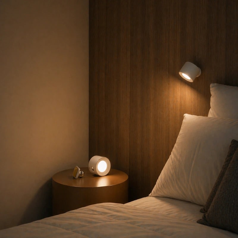 Draadloze wandlamp op batterijen, oplaadbaar, LED, magnetisch, verstelbaar