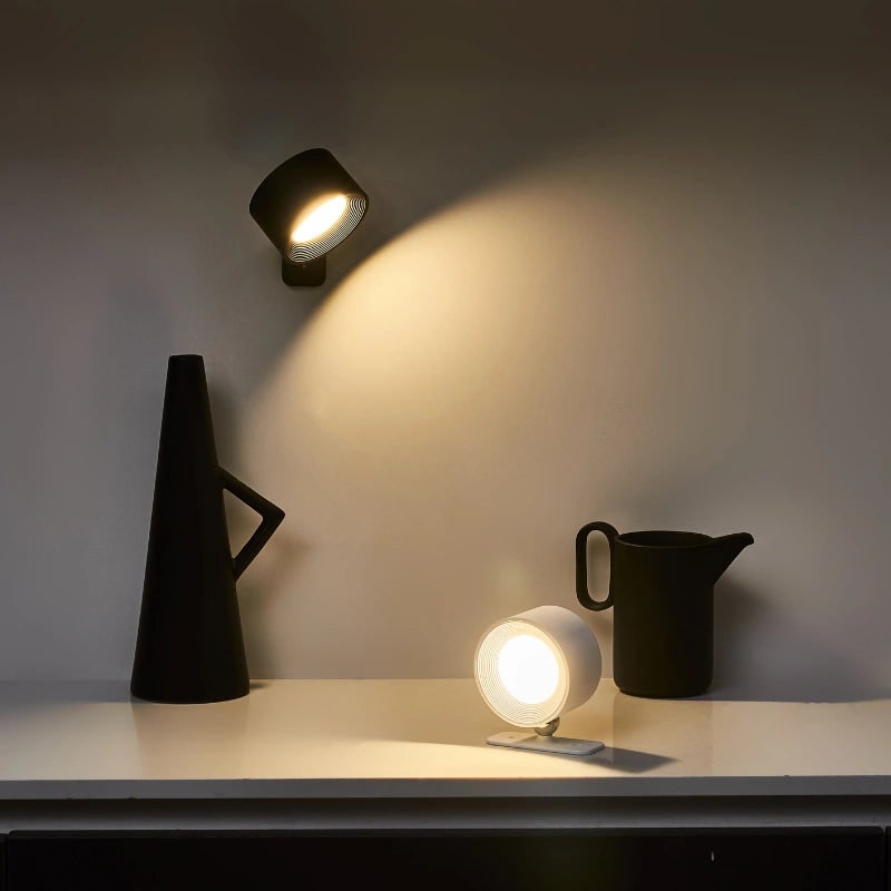 Draadloze wandlamp op batterijen, oplaadbaar, LED, magnetisch, verstelbaar