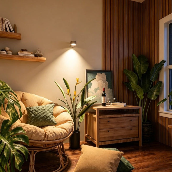 Draadloze wandlamp op batterijen, oplaadbaar, LED, magnetisch, verstelbaar