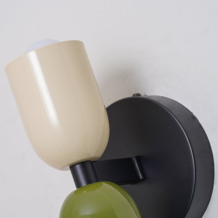 Wandlamp met verstelbare dubbele koppen en vintage design