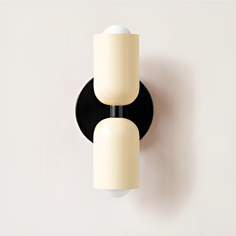 Wandlamp met twee capsulevormige kappen