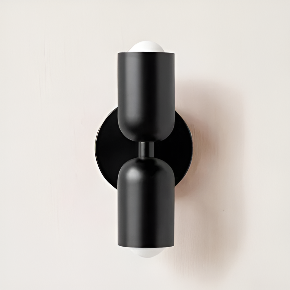 Wandlamp met twee capsulevormige kappen