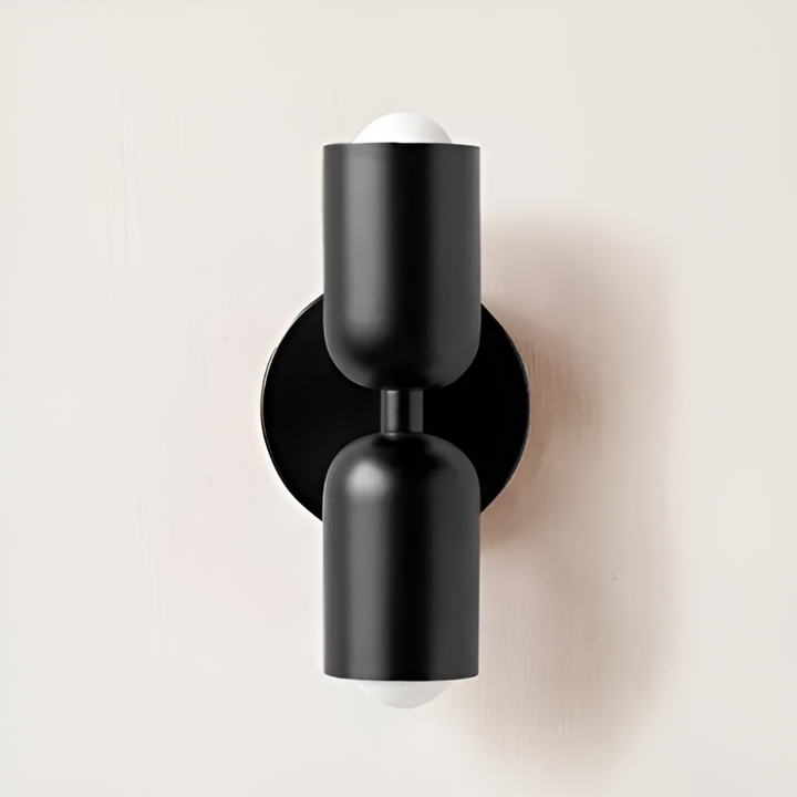 Wandlamp met twee capsulevormige kappen