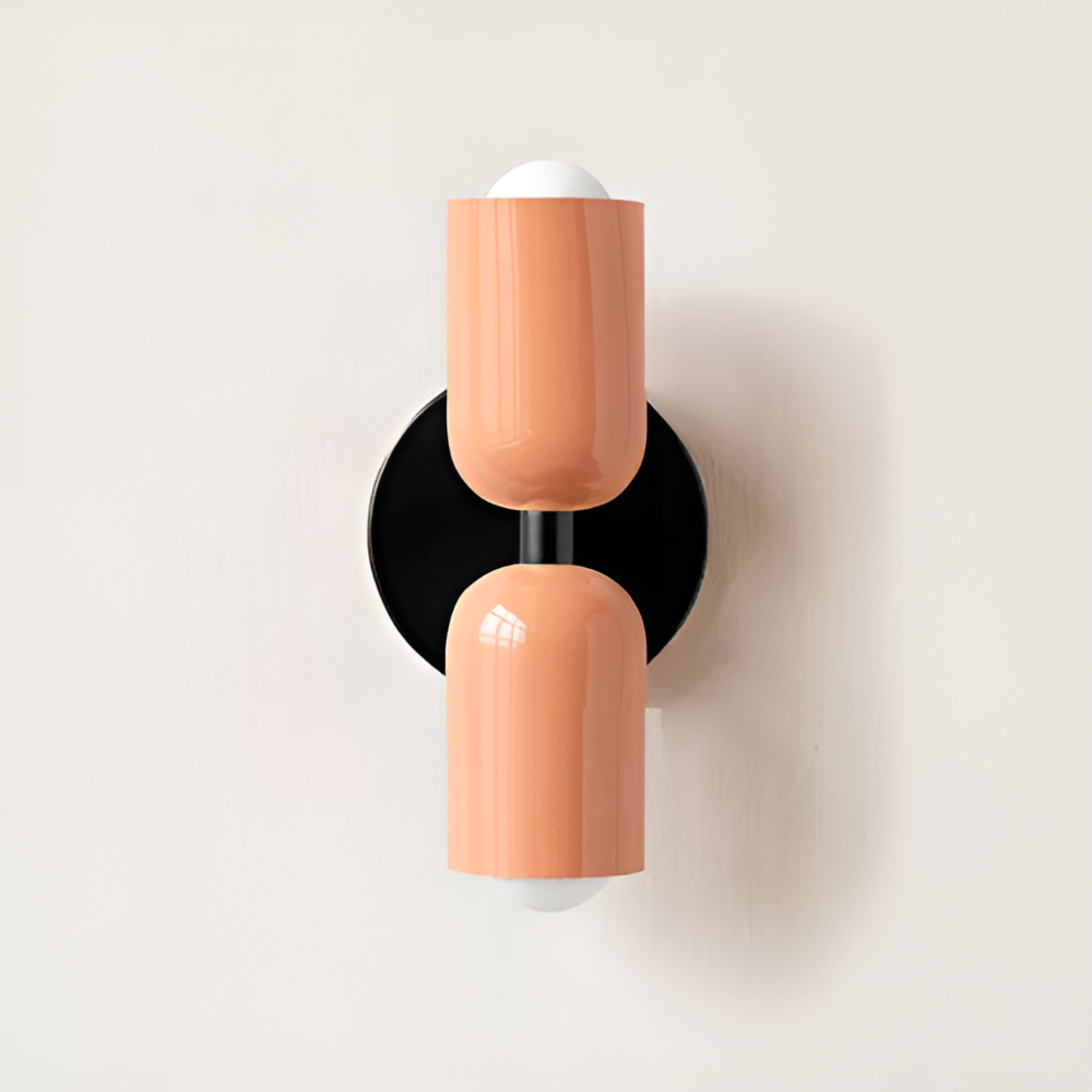 Wandlamp met twee capsulevormige kappen