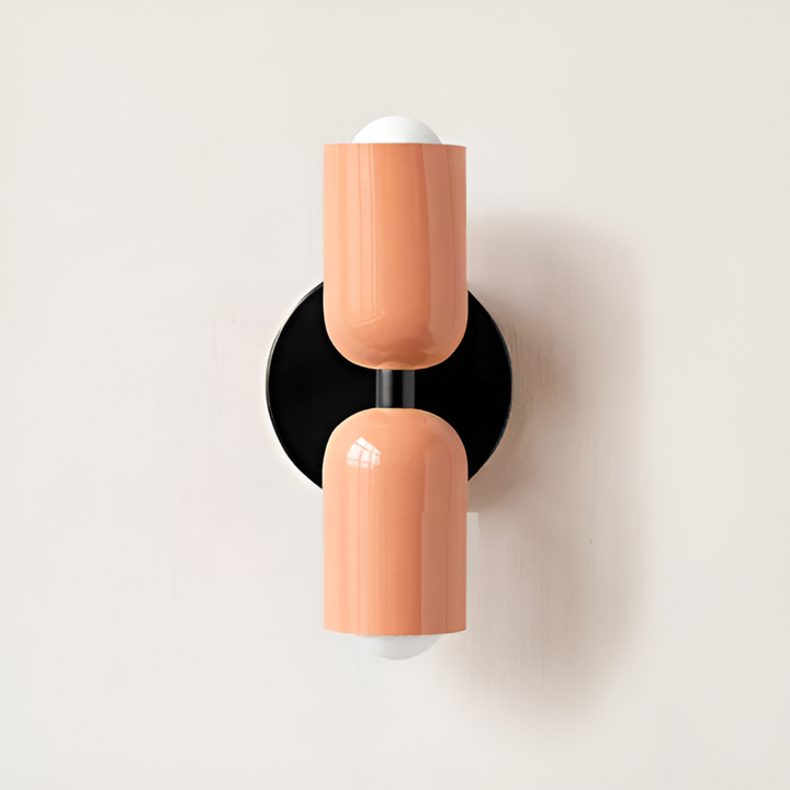 Wandlamp met twee capsulevormige kappen