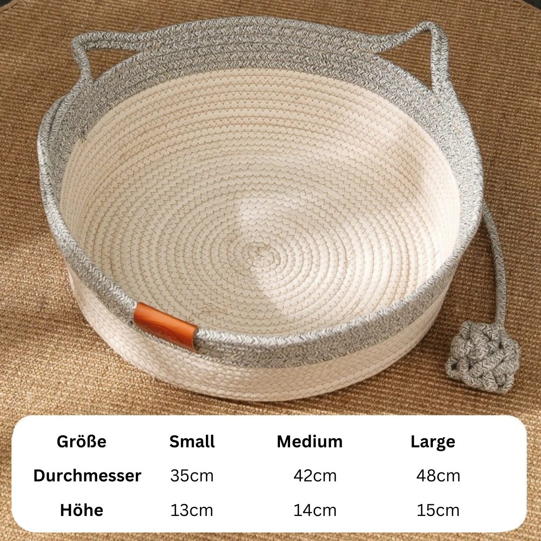 Handgevlochten Katoenen Touwmand voor Katten - CozyNest