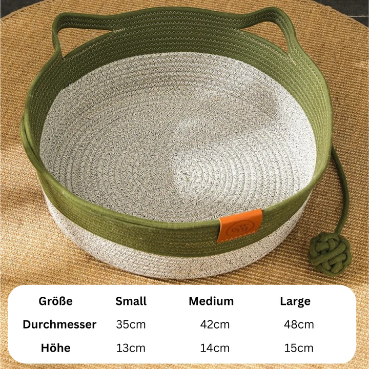 Handgevlochten Katoenen Touwmand voor Katten - CozyNest