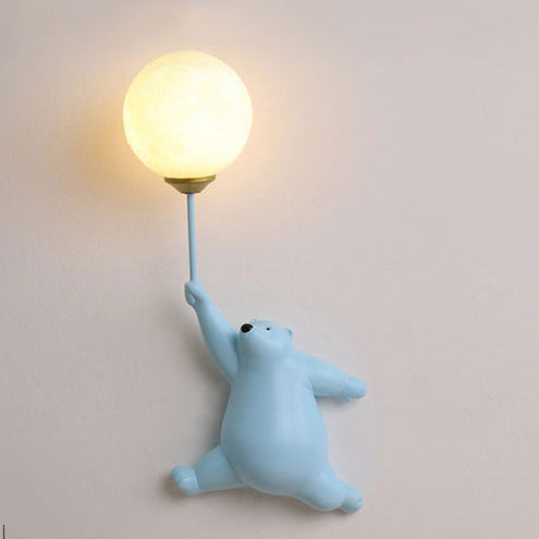 Schattige Beer Wandlamp met Decoratief Ballonlicht voor Kinderkamer