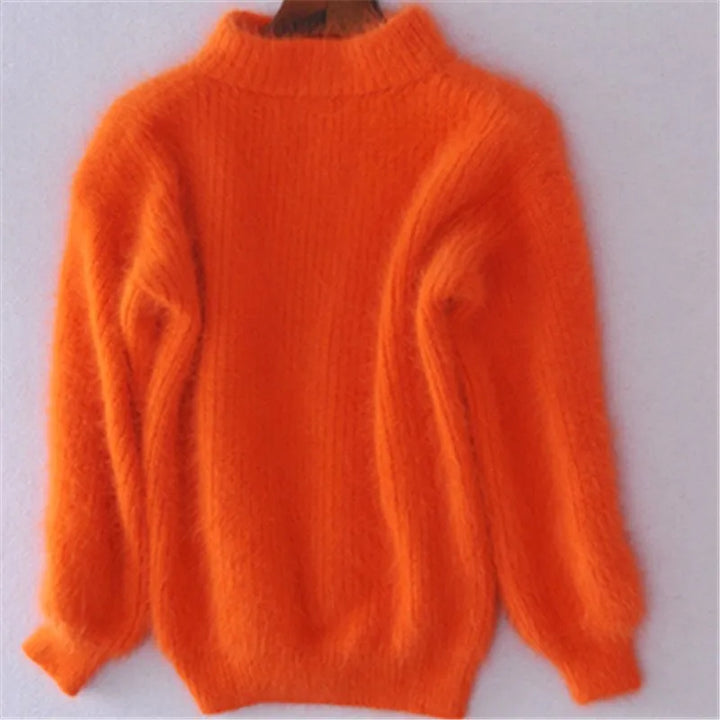 Casual gebreide angora damestrui – Livia