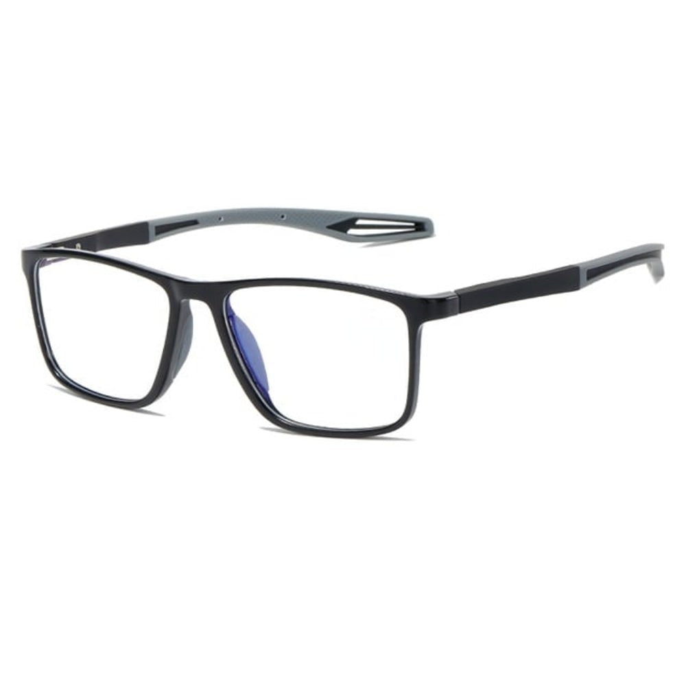 Multifocale leesbril met blauwlichtfilter en flexibele scharnieren