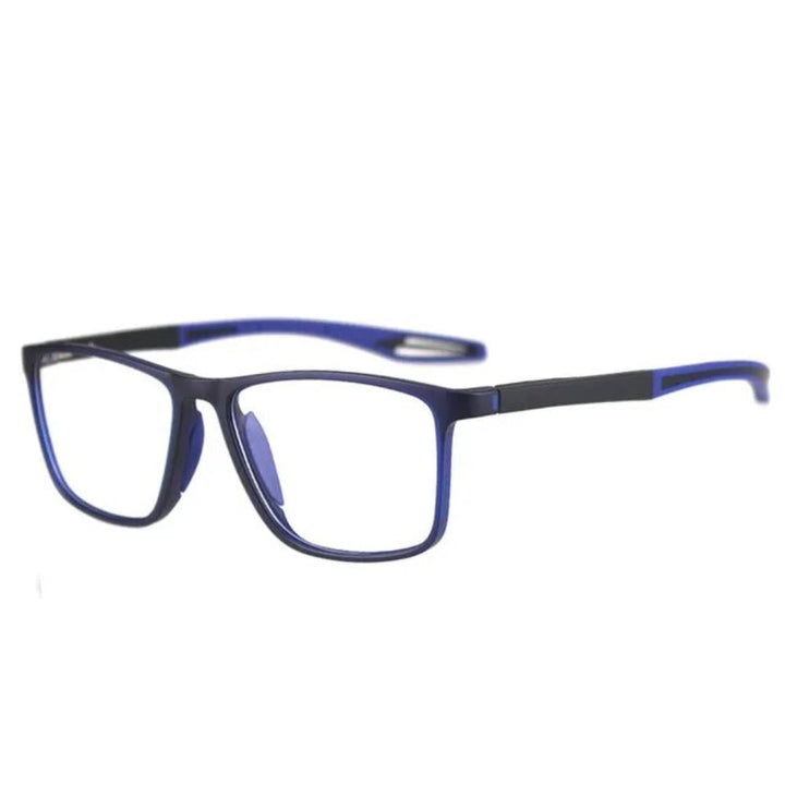 Multifocale leesbril met blauwlichtfilter en flexibele scharnieren