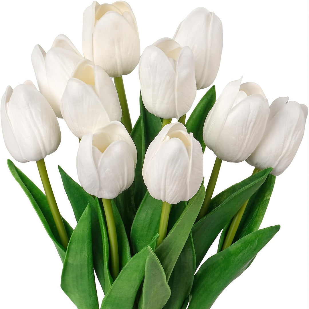 Set van 10 Realistische Tulpen – Perfect voor Bruiloften en Interieurdecoratie