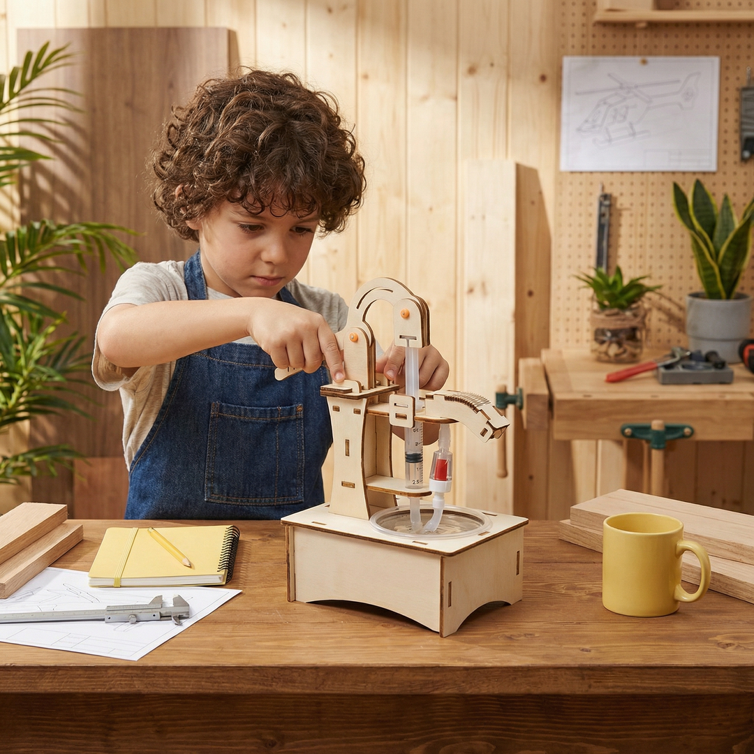Houten STEM-bouwpakket voor kinderen vanaf 8 jaar, kies uit 8 modellen