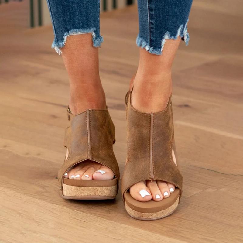Egonomisch Leren Dames Sandalen met Extra Support