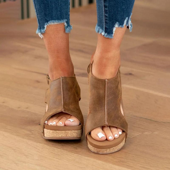 Egonomisch Leren Dames Sandalen met Extra Support