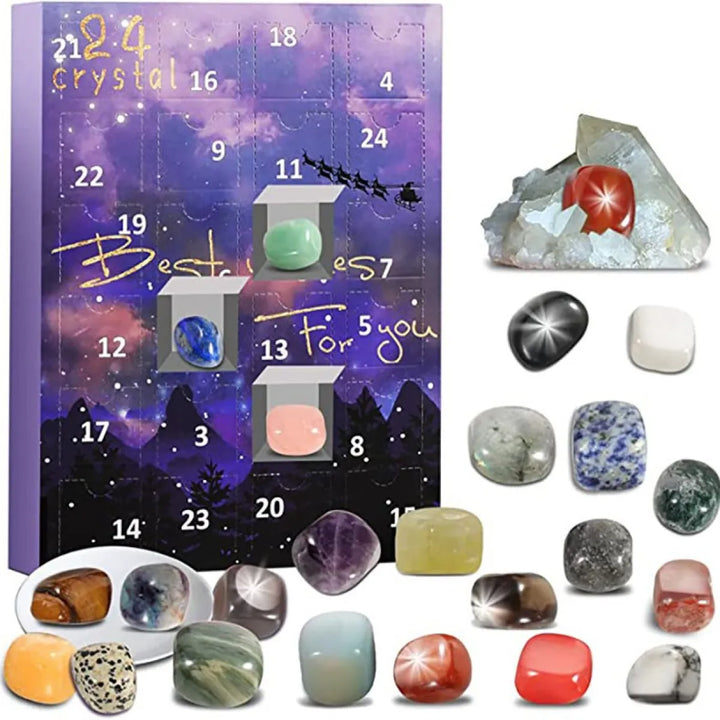 Adventskalender met 24 Echte Edelstenen