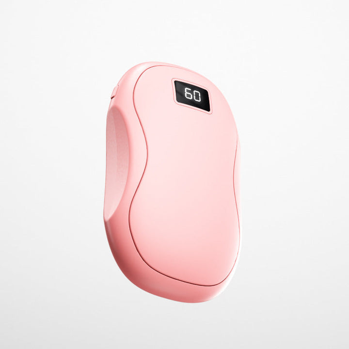 Oplaadbare handwarmer met digitaal display, aan twee kanten warm