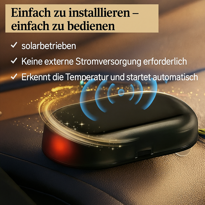 Auto-ijsontdooier elektromagnetisch op zonne-energie dashboard voorruit winter draadloos LED