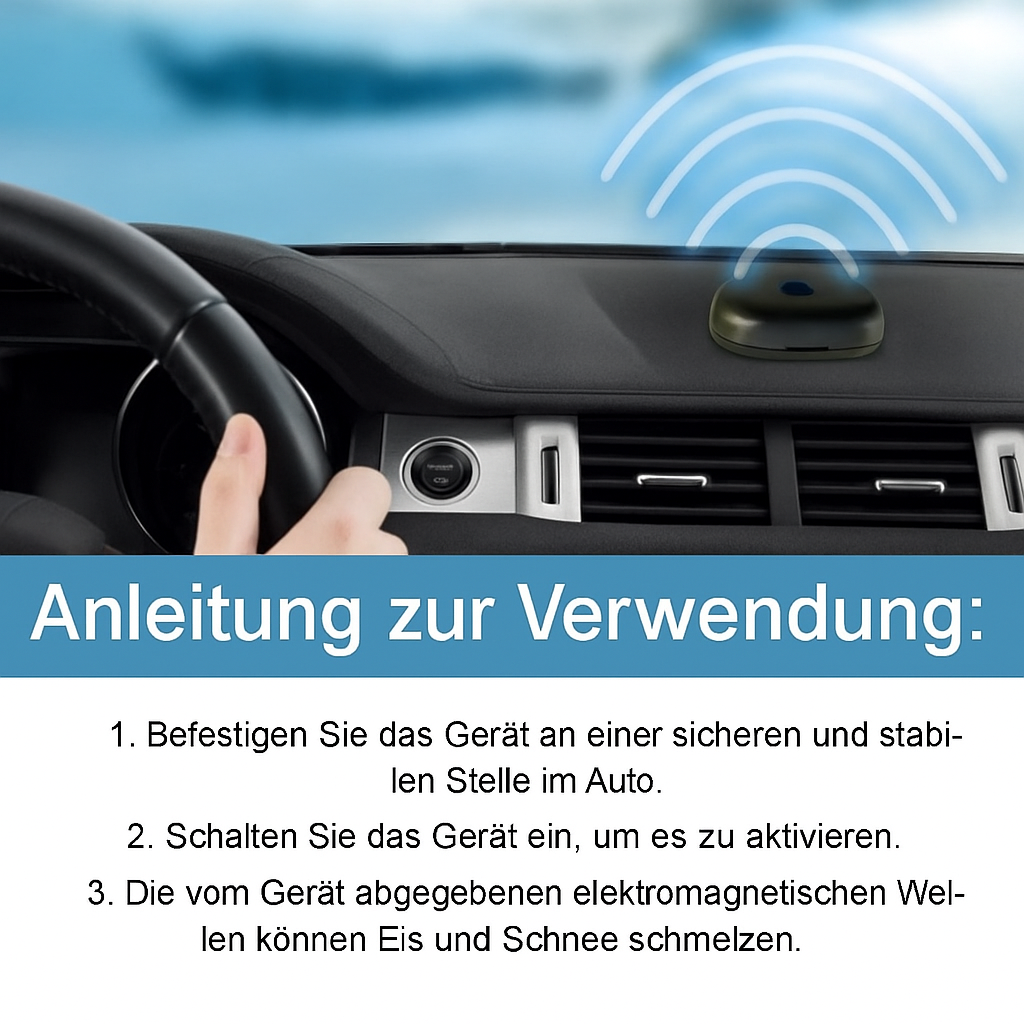 Auto-ijsontdooier elektromagnetisch op zonne-energie dashboard voorruit winter draadloos LED