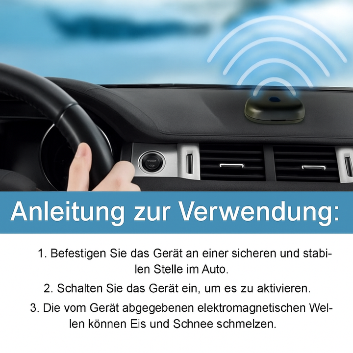 Auto-ijsontdooier elektromagnetisch op zonne-energie dashboard voorruit winter draadloos LED