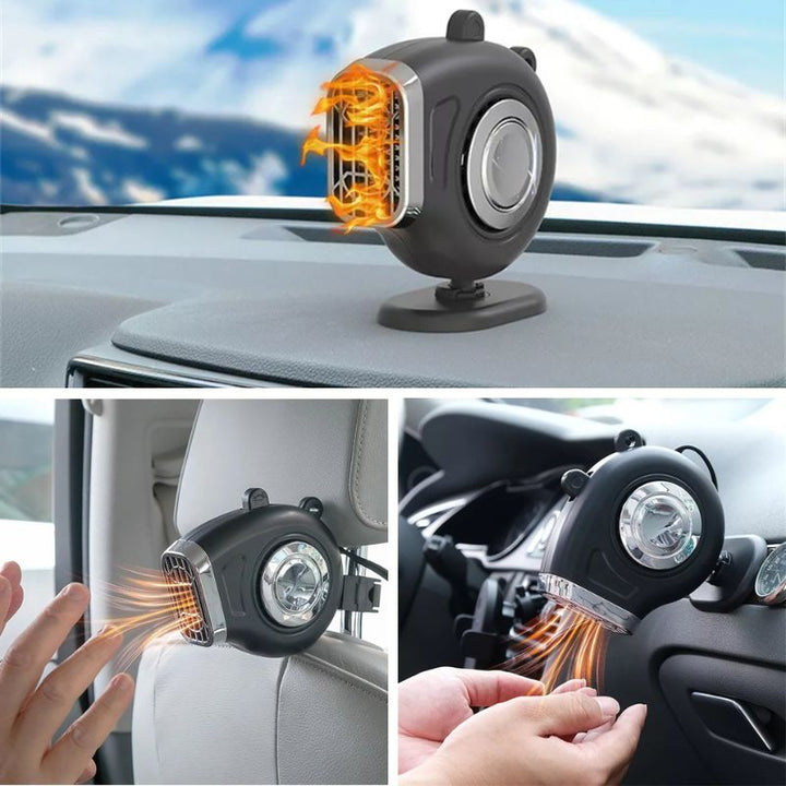 Autokachel 12V met 360° houder en verstelbaar handvat