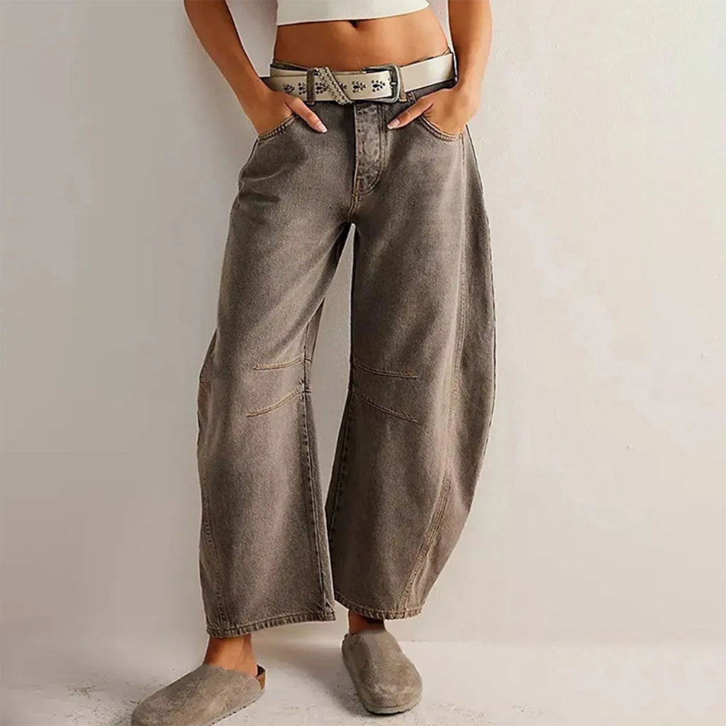 Comfortabele Wijde Broek Voor Dames Met Relaxte Pasvorm — afbeelding 4