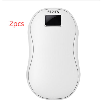 Oplaadbare handwarmer met digitaal display, aan twee kanten warm