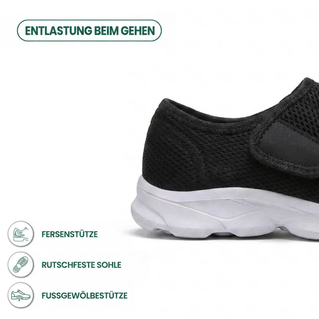 Comfortabele orthopedische wandelschoenen met klittenband voor brede of gezwollen voeten