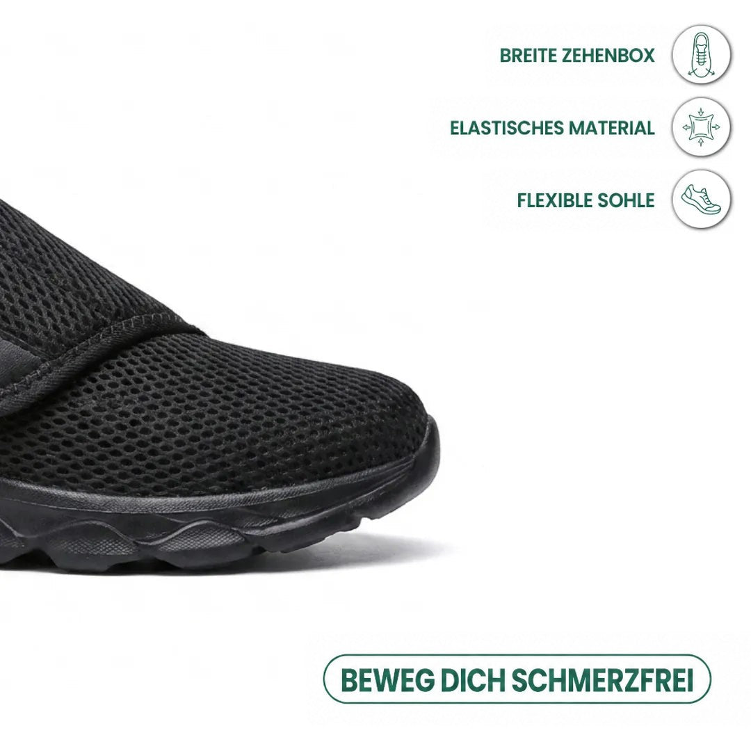 Comfortabele orthopedische wandelschoenen met klittenband voor brede of gezwollen voeten